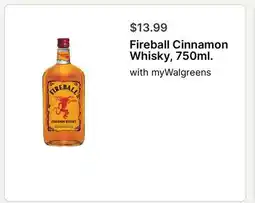 Walgreens Fireball Cinnamon Whisky, 750ml offer