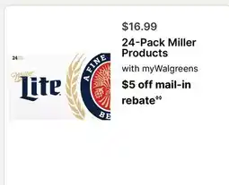 Walgreens 24-Pack Miller Products offer