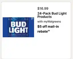 Walgreens 24-Pack Bud Light Products offer