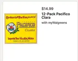 Walgreens 12-Pack Pacifico Clara offer