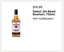 Walgreens Select Jim Beam Bourbon, 750ml offer