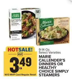 Food Lion Marie Callender's Dinners or Healthy Choice Simply Steamers offer