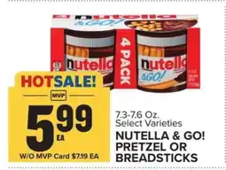 Food Lion Nutella & Go! Pretzel or Breadsticks offer