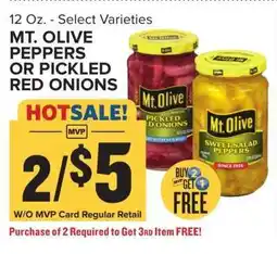Food Lion Mt. Olive Peppers or Pickled Red Onions offer