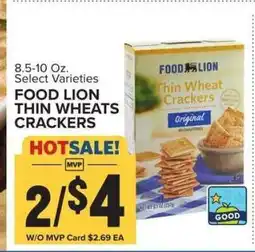 Food Lion FOOD LION THIN WHEATS CRACKERS offer