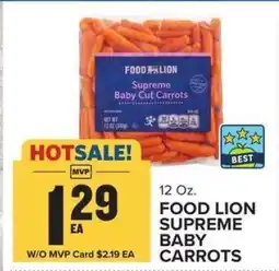 Food Lion FOOD LION SUPREME BABY CARROTS offer