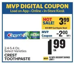Food Lion Crest Toothpaste offer