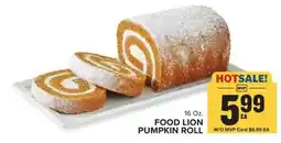Food Lion FOOD LION PUMPKIN ROLL offer