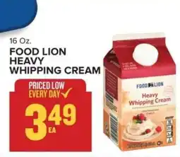 Food Lion FOOD LION HEAVY WHIPPING CREAM offer