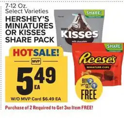 Food Lion Hershey's Miniatures or Kisses Share Pack offer
