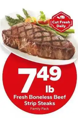 Save a Lot Fresh Boneless Beef Strip Steaks offer