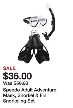 Dick's Sporting Goods Speedo Adult Adventure Mask, Snorkel & Fin Snorkeling Set offer