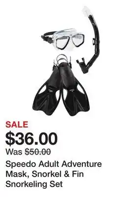 Dick's Sporting Goods Speedo Adult Adventure Mask, Snorkel & Fin Snorkeling Set offer