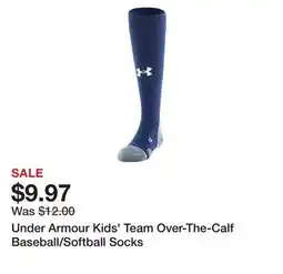Dick's Sporting Goods Under Armour Kids' Team Over-The-Calf Baseball/Softball Socks offer