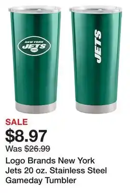 Dick's Sporting Goods Logo Brands New York Jets 20 oz. Stainless Steel Gameday Tumbler offer