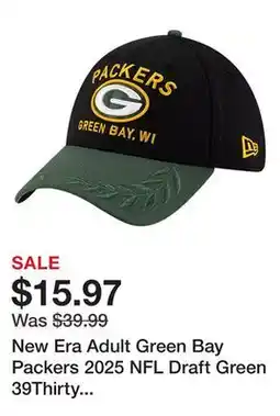 Dick's Sporting Goods New Era Adult Green Bay Packers 2025 NFL Draft Green 39Thirty Stretch Fit Hat offer