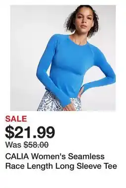 Dick's Sporting Goods CALIA Women's Seamless Race Length Long Sleeve Tee offer