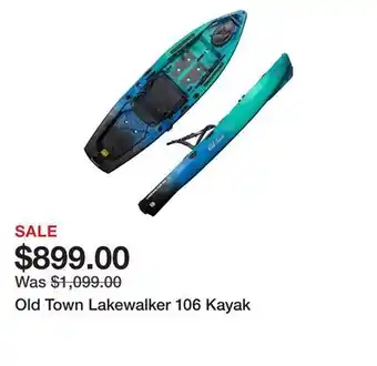 Dick's Sporting Goods Old Town Lakewalker 106 Kayak offer