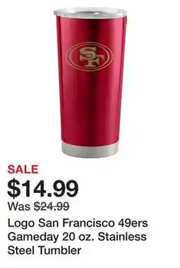 Dick's Sporting Goods Logo San Francisco 49ers Gameday 20 oz. Stainless Steel Tumbler offer