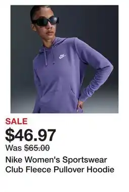 Dick's Sporting Goods Nike Women's Sportswear Club Fleece Pullover Hoodie offer