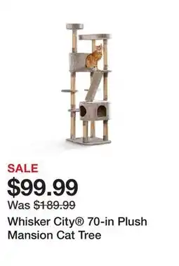 Petsmart Whisker City 70-in Plush Mansion Cat Tree offer