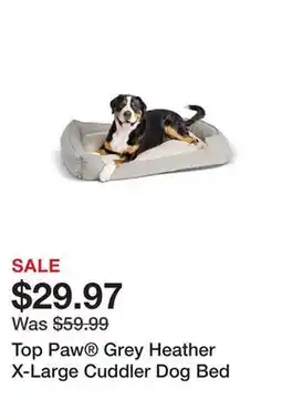 Petsmart Top Paw Grey Heather X-Large Cuddler Dog Bed offer