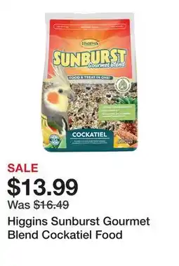 Petsmart Higgins Sunburst Gourmet Blend Cockatiel Food offer