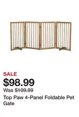 Petsmart Top Paw 4-Panel Foldable Pet Gate offer