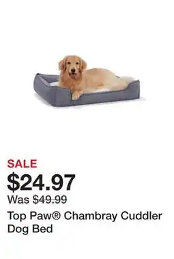 Petsmart Top Paw Chambray Cuddler Dog Bed offer