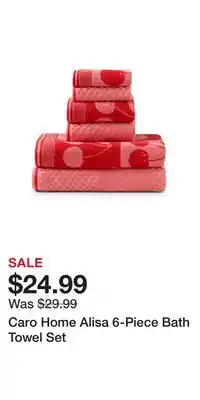 Kohl's Caro Home Alisa 6-Piece Bath Towel Set offer
