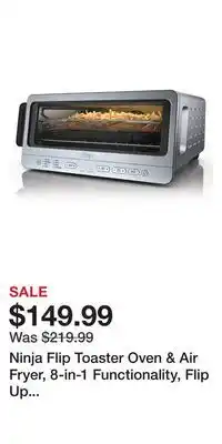Kohl's Ninja Flip Toaster Oven & Air Fryer, 8-in-1 Functionality, Flip Up & Away – SP151 offer