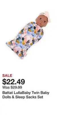 Kohl's Battat LullaBaby Twin Baby Dolls & Sleep Sacks Set offer