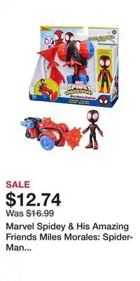 Kohl's Marvel Spidey & His Amazing Friends Miles Morales: Spider-Man Techno Racer Set by Hasbro offer