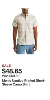 Kohl's Men's Nautica Printed Short-Sleeve Camp Shirt offer