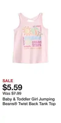 Kohl's Baby & Toddler Girl Jumping Beans Twist Back Tank Top offer