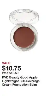 Kohl's KVD Beauty Good Apple Lightweight Full-Coverage Cream Foundation Balm offer