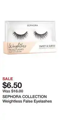 Kohl's SEPHORA COLLECTION Weightless False Eyelashes offer
