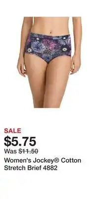Kohl's Women's Jockey Cotton Stretch Brief 4882 offer