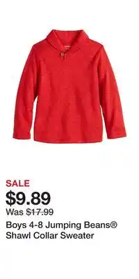 Kohl's Boys 4-8 Jumping Beans Shawl Collar Sweater offer
