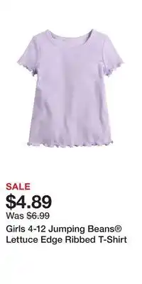 Kohl's Girls 4-12 Jumping Beans Lettuce Edge Ribbed T-Shirt offer