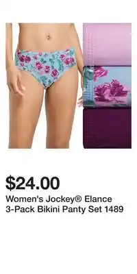 Kohl's Women's Jockey Elance 3-Pack Bikini Panty Set 1489 offer