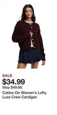 Nordstrom Cotton On Women's Lofty Luxe Crew Cardigan offer