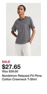 Nordstrom Nordstrom Relaxed Fit Pima Cotton Crewneck T-Shirt offer