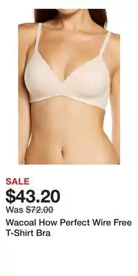 Nordstrom Wacoal How Perfect Wire Free T-Shirt Bra offer