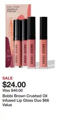 Nordstrom Bobbi Brown Crushed Oil Infused Lip Gloss Duo $66 Value offer