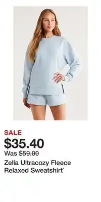 Nordstrom Zella Ultracozy Fleece Relaxed Sweatshirt` offer