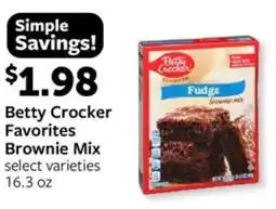 Fareway Betty Crocker Favorites Brownie Mix offer