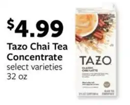 Fareway Tazo Chai Tea Concentrate offer
