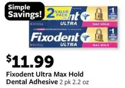 Fareway Fixodent Ultra Max Hold Dental Adhesive offer