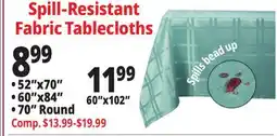 Ocean State Job Lot Spill-Resistant Fabric Tablecloths offer